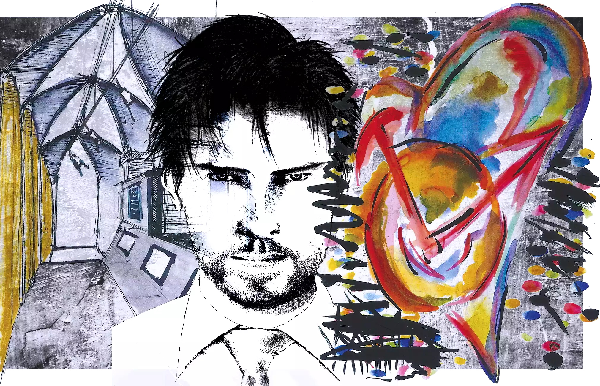 Compilation d'image des travaux de dessins de JES design pour le présenter comme un teaser visuel